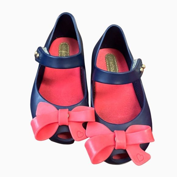 Bundle of 2 Pairs Authentic Mini Melissa Toddler Mary Jane Shoes - Picture 2 of 9